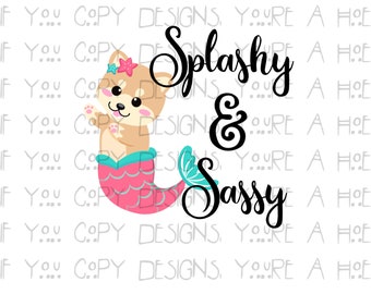 Merdog PNG, Mermaid Dog Sublimation Image (Digital Download)