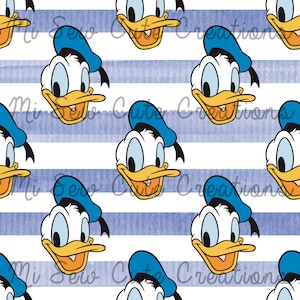 Afbeelding naadloze eend, eendpatroon, Sailor Duck, naadloos patroon, Instant download, Digitale download
