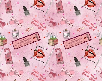 Spicy Book Club Seamless Pattern, Reading Design (Instant Download)