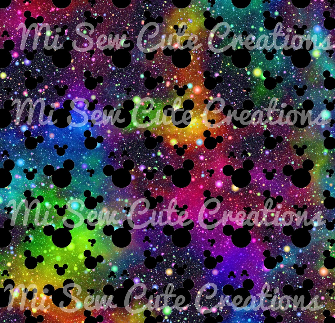 Galaxy Mickey Mouse Seamless Pattern, Fabric Design (digital Download ...