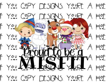 Christmas Misfits PNG, Winter Sublimation Design (Digital Download)
