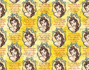 Rose Princess Repeating Pattern, Yellow Seamless File (Digital Download)