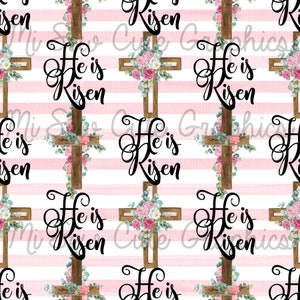Seamless Easter Pattern, Cross Pattern, Floral Pattern, Christian Pattern, Instant Download