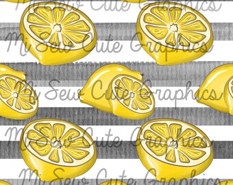 Lemon Seamless Pattern, Food Image (Digital Download)