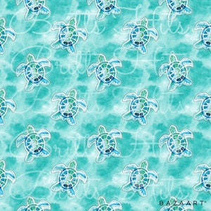 Schildkröten-Muster, Meeresschildkröte, Schildkröte, Nahtloses Bild, Nahtloses Muster, Digitaler Download