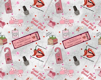 Spicy Book Club Seamless Pattern, Reading Design (Instant Download)