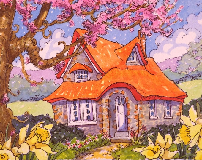 Home is Where the Daffodils Bloom Storybook Cottage Series Etsy