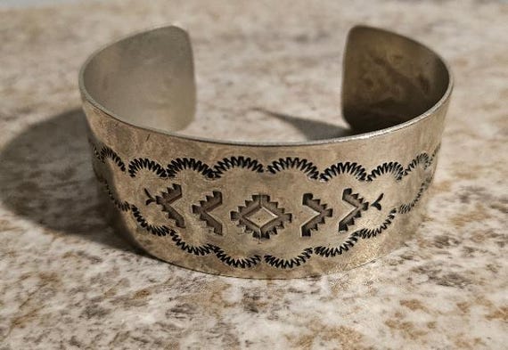 Silver Navajo Cuff Bracelet