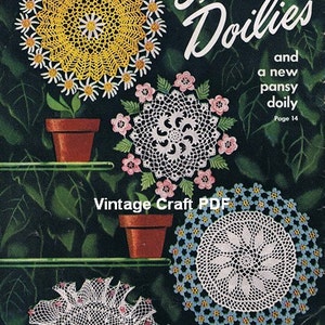 Flower Doilies Crochet Patterns, Star Book No.64, PDF