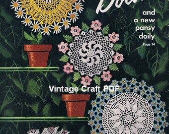 Flower Doilies Crochet Patterns, Star Book No.64, PDF
