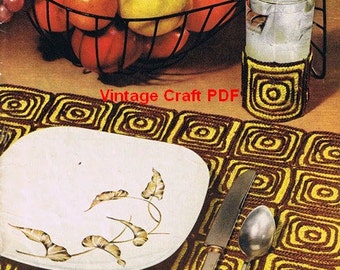Table Magic: Place Mats, Glass Jackets, Bottle Cap Crochet, Coats & Clark Book No.298, PDF