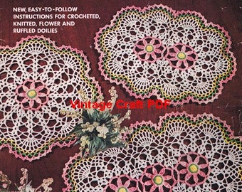 Crocheted, Knitted, Flower and Ruffled Doilies, Star Book No.128, PDF