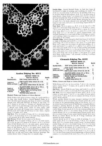 Flower Edgings Crochet Patterns, Star Book No.65, PDF - Etsy