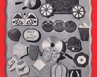 Pot Holders to Crochet, Coats & Clark Book No.196, PDF