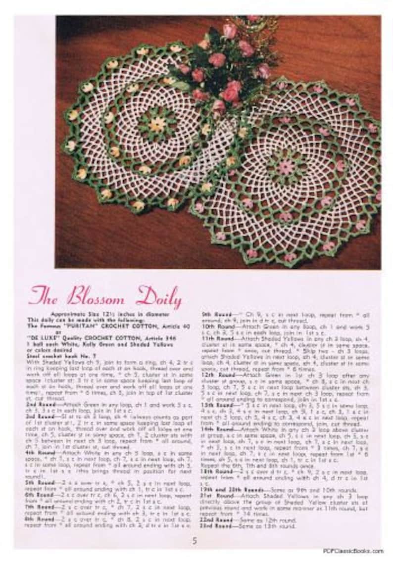 Star Book No.104 Doilies: Pineapples Hairpin Lace Flowers Ruffles Knitted Crocheted PDF