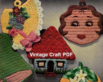 Pot Holders and Oven Mitts to Crochet, Lily Design Book No.59, PDF