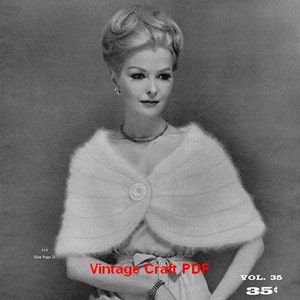 Stoles Capes Shorties to Knit or Crochet, Bernhard Ulmann Pattern Book Vol.35, PDF