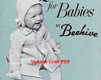 Quickerknits for Babies Knitting Patterns, Beehive Book No.76, PDF