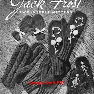 Two-Needle Mittens Knitting Patterns, Jack Frost Book Vol.56, PDF