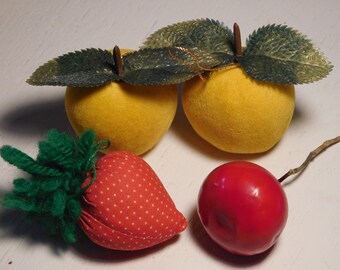 Variety of Vintage Fruit - Mixed Media Arts and Crafts Wreath Making Supplies