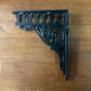 Set of 2 Decorative Cast Iron Shelf Brackets, Decorative Metal Shelf Brackets, Modern Bracket Supports, Wall Storage Organizer, Home Decor