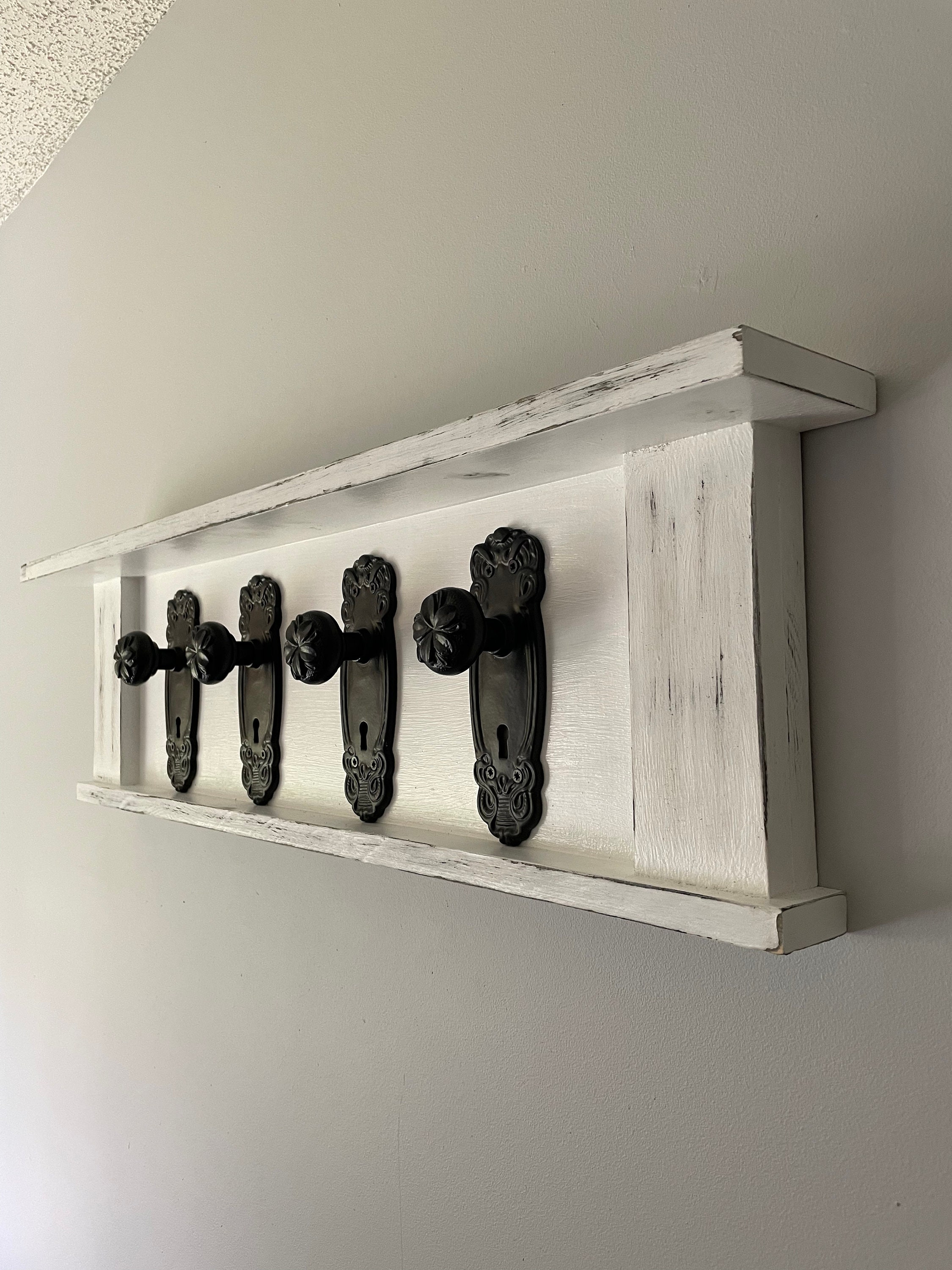 Doorknob Coat Hooks perfect for our new rustic home.