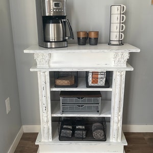 Grand Victorian Coffee Bar: Solid Pine Kitchen Storage Cabinet