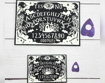 Miniature Dollhouse Spirit Board, Witch Future Teller Clutter Decor, Tiny Board Game For 1:6 1/12 Scale Dolls, Diorama Gothic, Ouija Board