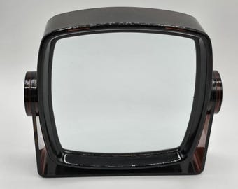 Vintage Acrylic Tilt Mirror 2 Sided Brown Vanity Table Top