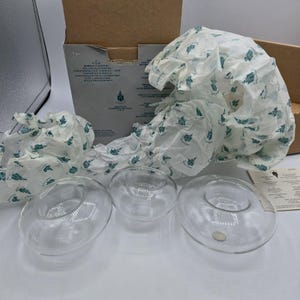 PartyLite P7238 Bubble Floaters Tea Light Candle Holders Clear Glass