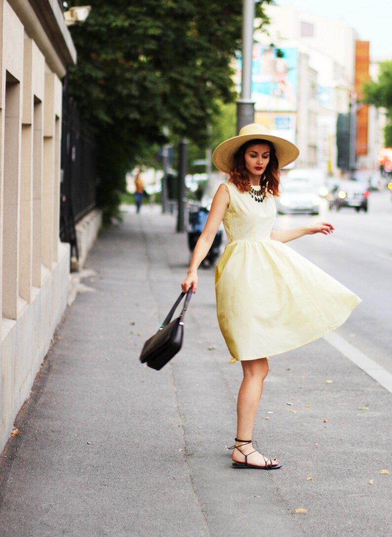 Simple Light Yellow Dresses