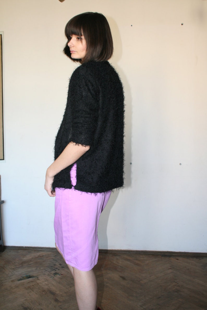 Falda midi rosa púrpura primavera colores falda cada día falda 90 "s (S/M) imagen 4