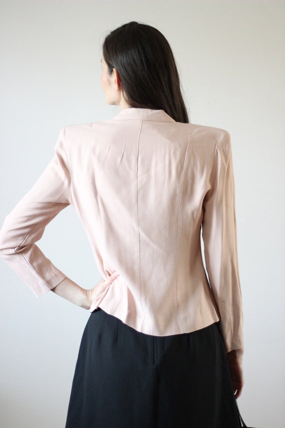 Vintage pastel pink coat Pale pink jacket Office … - image 5