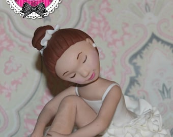 Ballerina fondant cake topper
