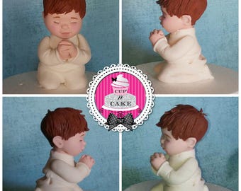 Topper de fondant de niño o niña de primera comunión
