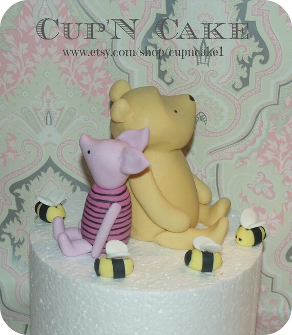Classic Pooh Fondant Cake Topper Set Etsy