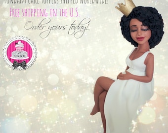 Baby shower fondant cake topper