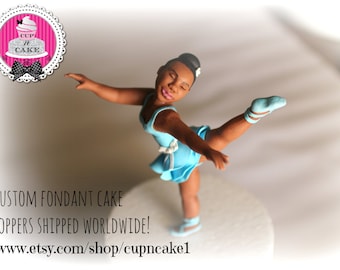 Custom likeness fondant cake topper