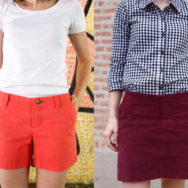 Chi-Town Chinos Shorts and Skirt Sewing Pattern