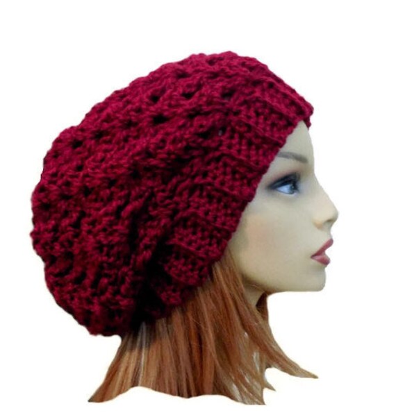 maroon winter hat