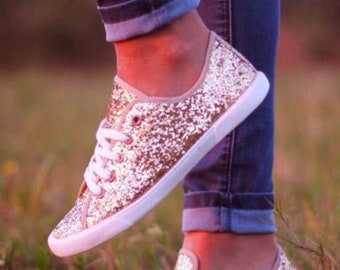 custom glitter sneakers