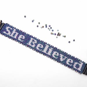 She Believed peyote bracelet pattern with Delica beads