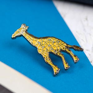 Celestial Jewelry GIRAFFE Soft ENAMEL PIN Set Camelopardalis Animal Star Constellations Glow in the Dark Stars Astronomy Teenager Gift Ideas image 1