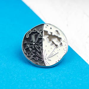 Celestial Jewelry Personalised MOON PHASE Enamel Pin Gift Set New Mother Glow in the Dark Stars Moons Astronomy Teenager Ideas Anniversary image 5