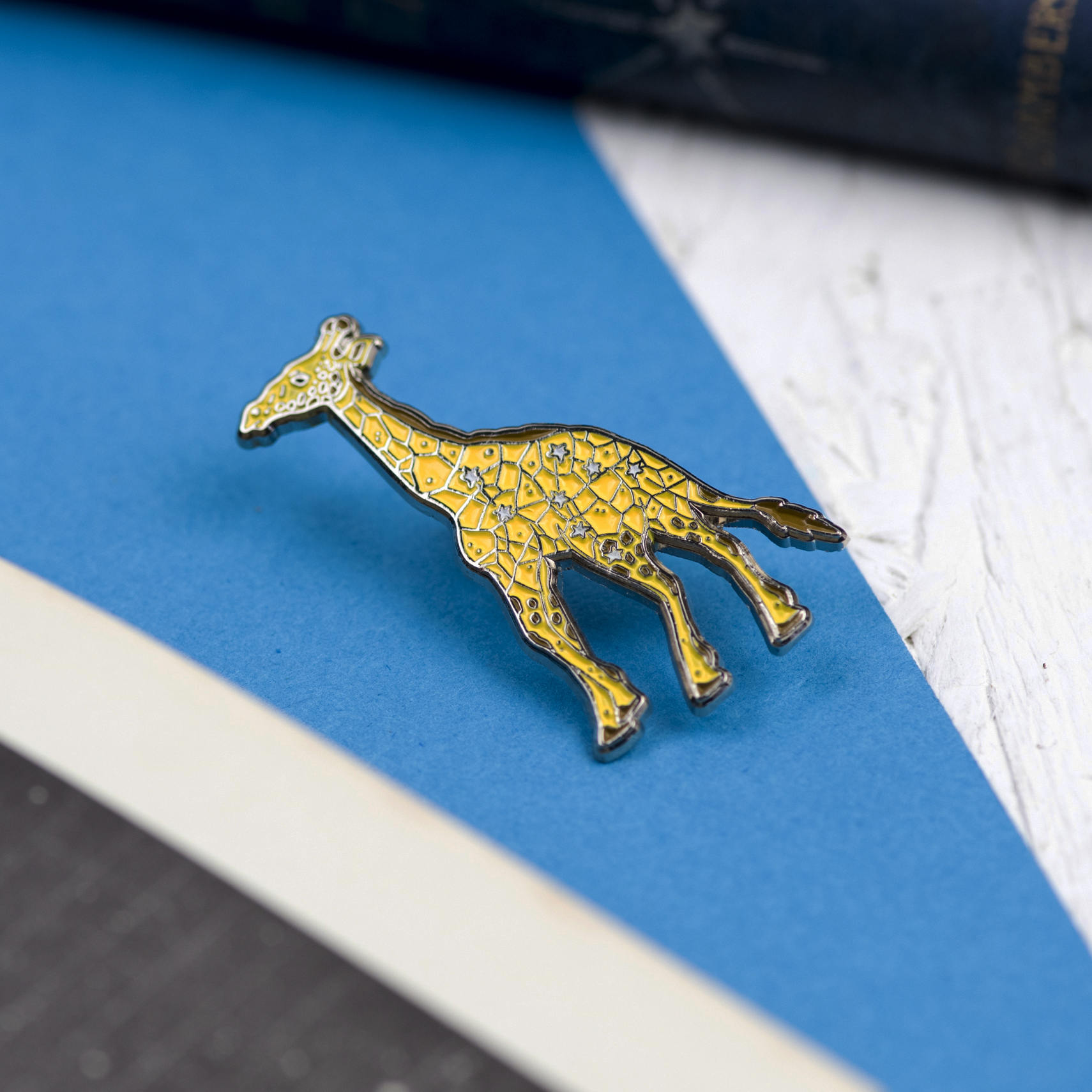 Celestial Jewelry GIRAFFE Soft ENAMEL PIN Set Camelopardalis Animal Star Constellations Glow in the Dark Stars Astronomy Teenager Gift Ideas
