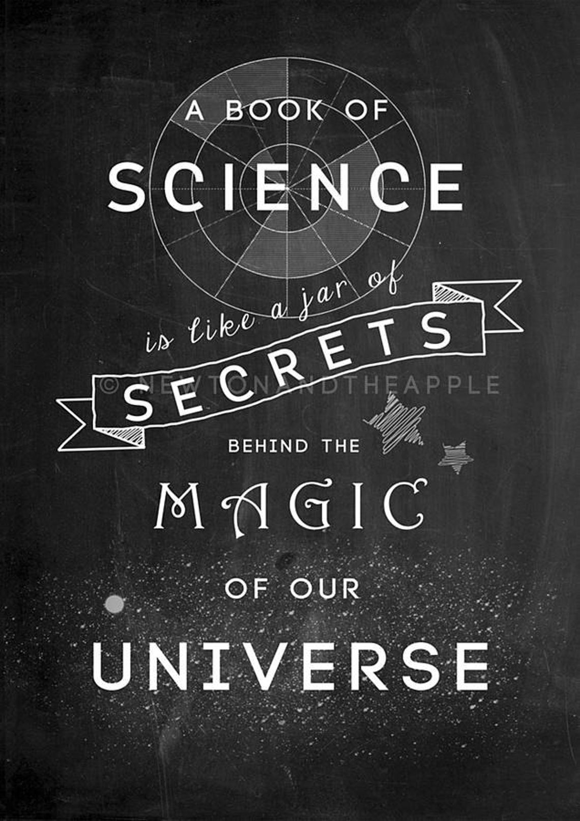 SCIENCE MAGIC NOTEBOOK Science Chalkboard Typography Plain - Etsy UK