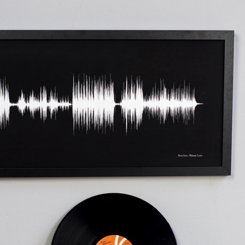 FRAMED SONG PRINT Personalised Music Sound Wave Song Wall Art Etsy