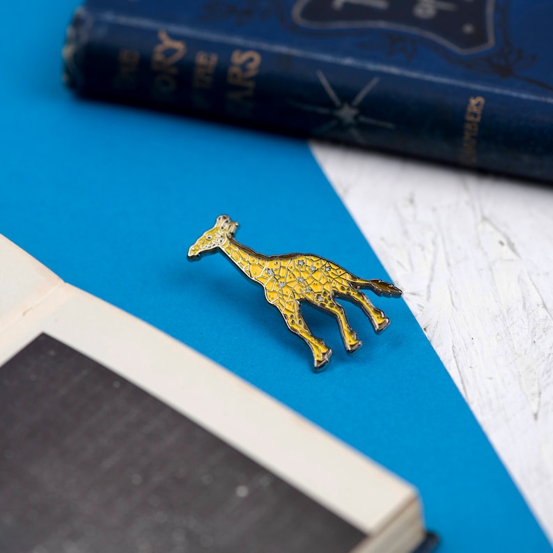 Celestial Jewelry GIRAFFE Soft ENAMEL PIN Set Camelopardalis Animal Star Constellations Glow in the Dark Stars Astronomy Teenager Gift Ideas image 2