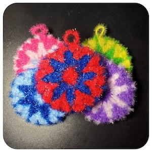 5-pc Set / Dish Scrubbies, Eco-Friendly Fruit Scrubber, Scrubby, Scrubbie, SUSEMI (수세미) Bun Shaped