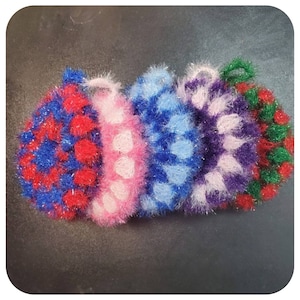 5-pc Set / Dish Scrubbies, Eco-Friendly Fruit Scrubber, Scrubby, Scrubbie, SUSEMI (수세미) Bun Shaped